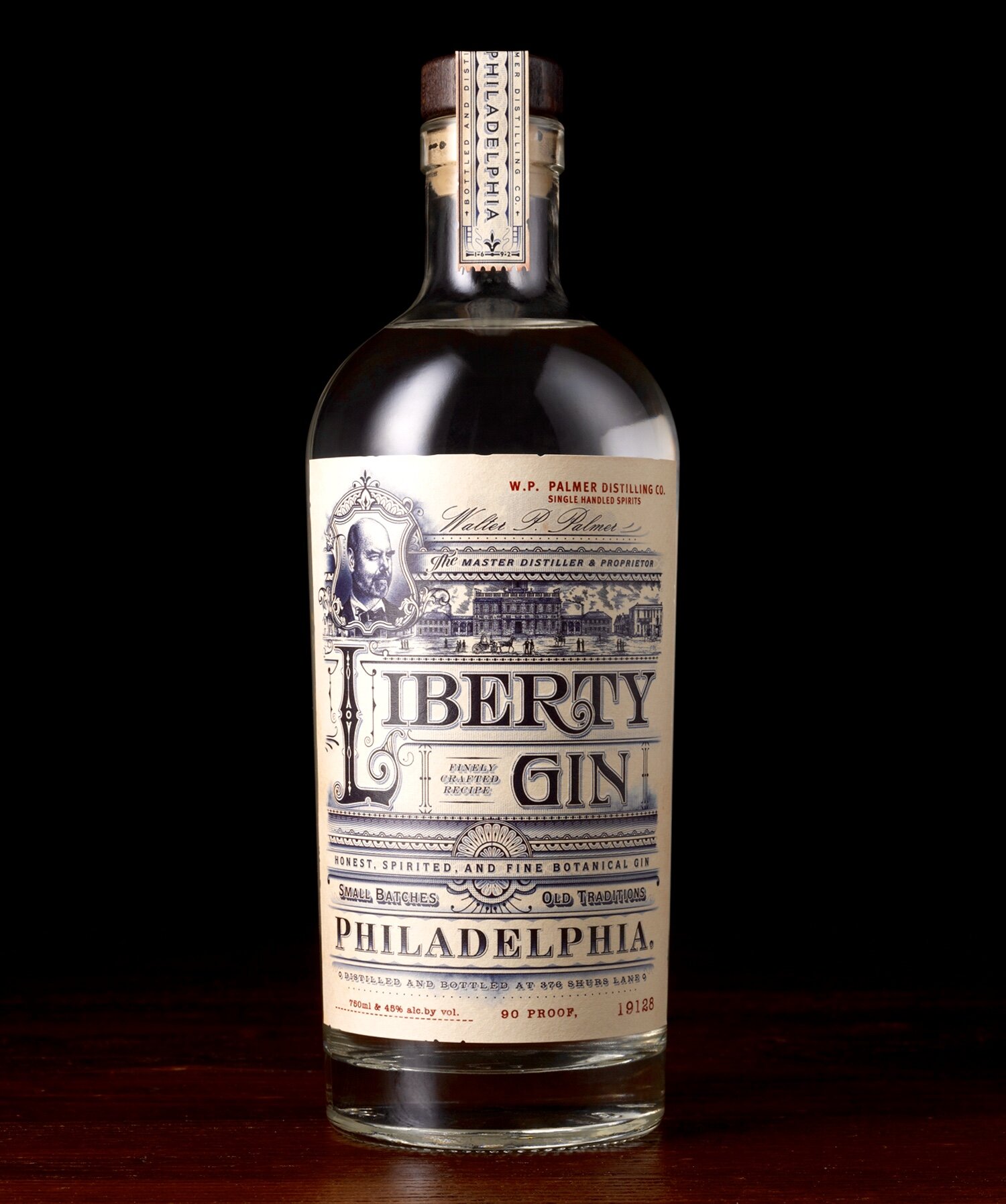 LIBERTY GIN 750ml 90 Proof — PALMER DISTILLING Co.